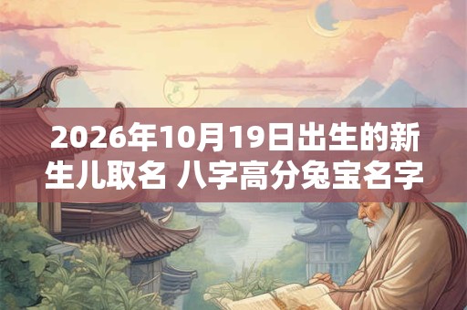 2026年10月19日出生的新生儿取名 八字高分兔宝名字