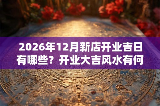 2026年12月新店开业吉日有哪些？开业大吉风水有何讲究？