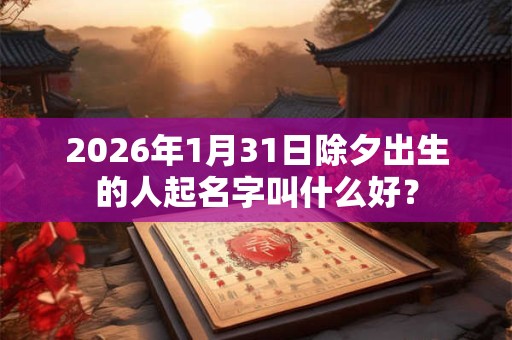 2026年1月31日除夕出生的人起名字叫什么好？