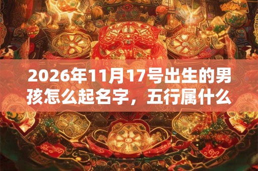 2026年11月17号出生的男孩怎么起名字，五行属什么