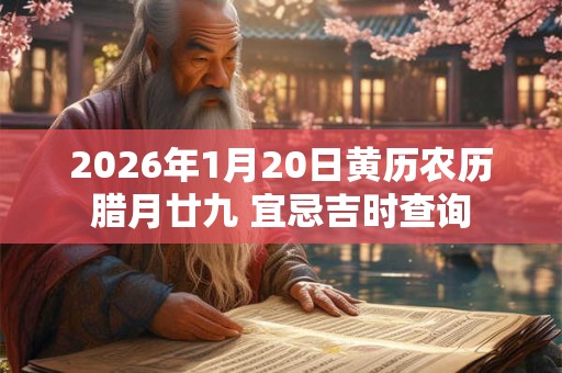 2026年1月20日黄历农历腊月廿九 宜忌吉时查询 2026年1月20日黄历农历腊月廿九 宜忌吉时查询