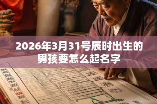 2026年3月31号辰时出生的男孩要怎么起名字 2026年3月31号辰时出生的男孩要怎么起名字