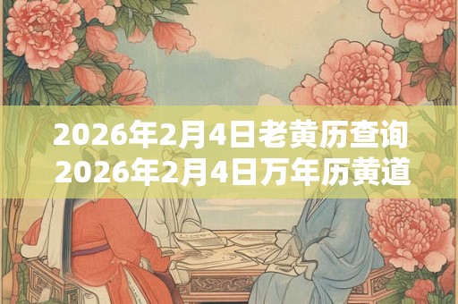 2026年2月4日老黄历查询 2026年2月4日万年历黄道吉日
