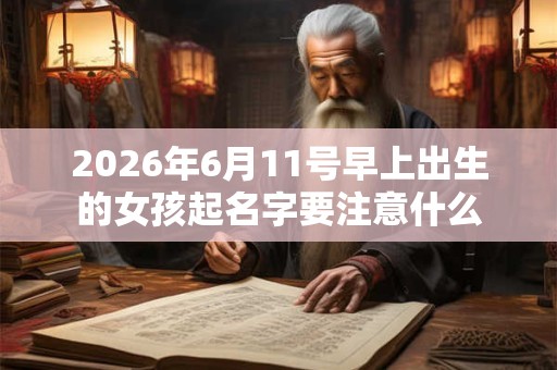 2026年6月11号早上出生的女孩起名字要注意什么