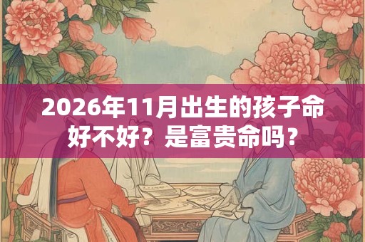 2026年11月出生的孩子命好不好?是富贵命吗? 2026年11月出生的孩子命好不好?是富贵命吗?