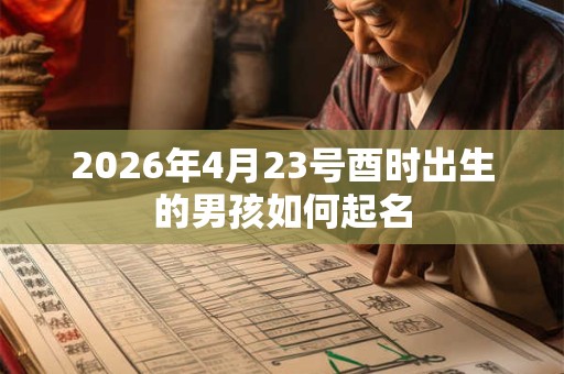 2026年4月23号酉时出生的男孩如何起名 2026年4月23号酉时出生的男孩如何起名