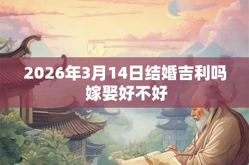 2026年3月14日结婚吉利吗 嫁娶好不好 2026年3月14日结婚吉利吗 嫁娶好不好