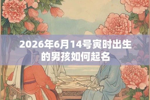2026年6月14号寅时出生的男孩如何起名