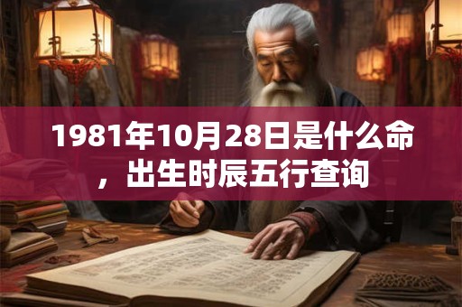 1981年10月28日是什么命,出生时辰五行查询 1981年10月28日是什么命,出生时辰五行查询