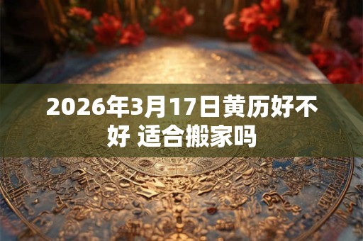 2026年3月17日黄历好不好 适合搬家吗