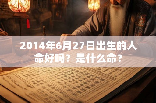 2014年6月27日出生的人命好吗？是什么命？