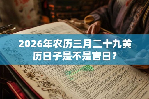 2026年农历三月二十九黄历日子是不是吉日？