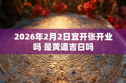 2026年2月2日宜开张开业吗 是黄道吉日吗