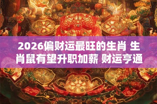 2026偏财运最旺的生肖 生肖鼠有望升职加薪 财运亨通 2026偏财运最旺的生肖 生肖鼠有望升职加薪 财运亨通
