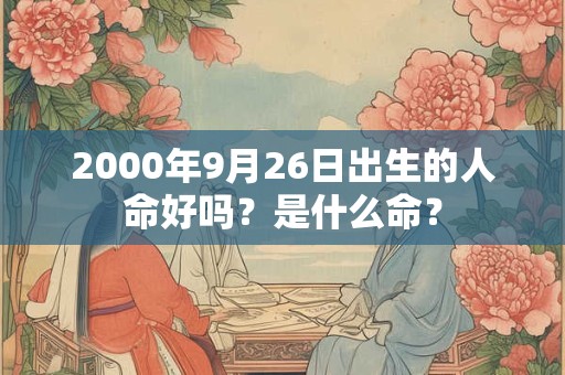 2000年9月26日出生的人命好吗?是什么命? 2000年9月26日出生的人命好吗?是什么命?