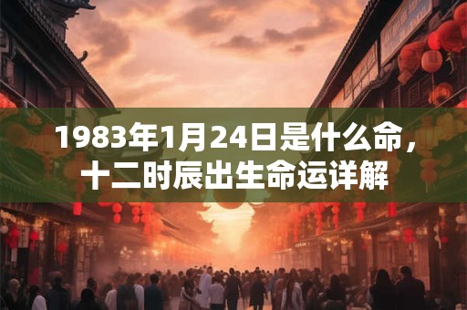 1983年1月24日是什么命，十二时辰出生命运详解