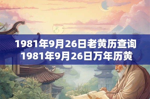 1981年9月26日老黄历查询 1981年9月26日万年历黄道吉日 1981年9月26日老黄历查询 1981年9月26日万年历黄道吉日
