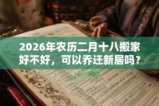 2026年农历二月十八搬家好不好，可以乔迁新居吗？