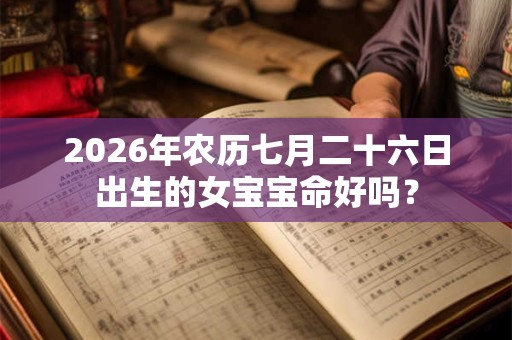2026年农历七月二十六日出生的女宝宝命好吗? 2026年农历七月二十六日出生的女宝宝命好吗?