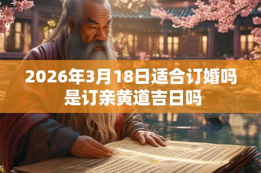 2026年3月18日适合订婚吗 是订亲黄道吉日吗