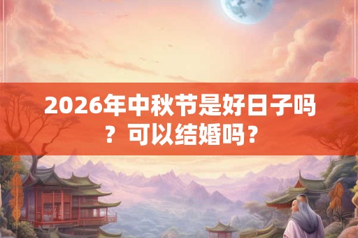 2026年中秋节是好日子吗?可以结婚吗? 2026年中秋节是好日子吗?可以结婚吗?