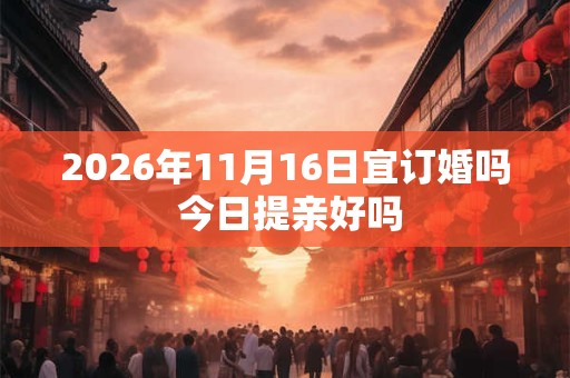 2026年11月16日宜订婚吗 今日提亲好吗