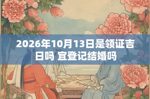 2026年10月13日是领证吉日吗 宜登记结婚吗 2026年10月13日是领证吉日吗 宜登记结婚吗
