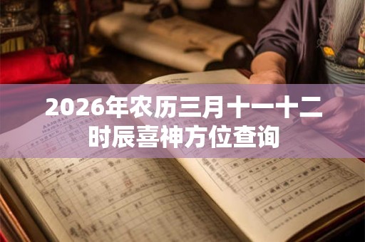 2026年农历三月十一十二时辰喜神方位查询 2026年农历三月十一十二时辰喜神方位查询
