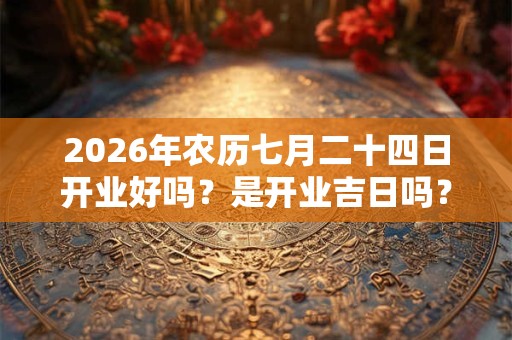 2026年农历七月二十四日开业好吗？是开业吉日吗？
