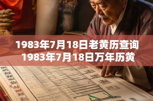 1983年7月18日老黄历查询 1983年7月18日万年历黄道吉日 1983年7月18日老黄历查询 1983年7月18日万年历黄道吉日