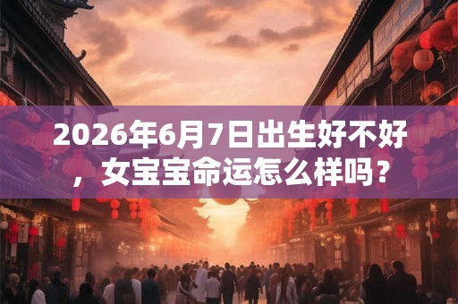 2026年6月7日出生好不好，女宝宝命运怎么样吗？
