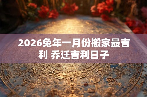 2026兔年一月份搬家最吉利 乔迁吉利日子 2026兔年一月份搬家最吉利 乔迁吉利日子