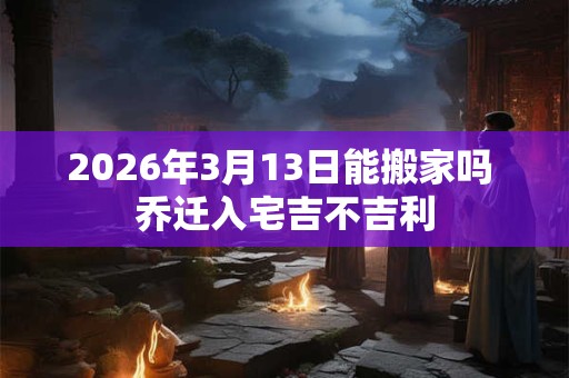 2026年3月13日能搬家吗 乔迁入宅吉不吉利