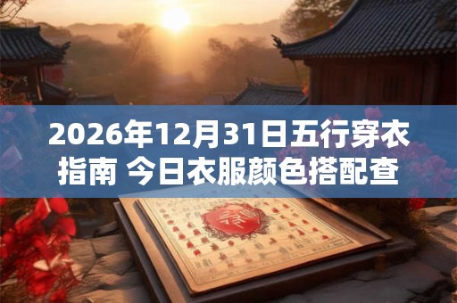 2026年12月31日五行穿衣指南 今日衣服颜色搭配查询