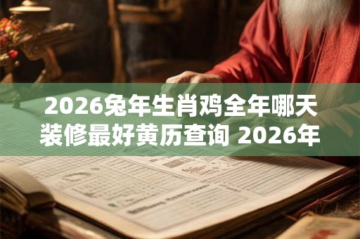2026兔年生肖鸡全年哪天装修最好黄历查询 2026年装修吉日查询