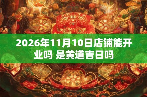 2026年11月10日店铺能开业吗 是黄道吉日吗 2026年11月10日店铺能开业吗 是黄道吉日吗
