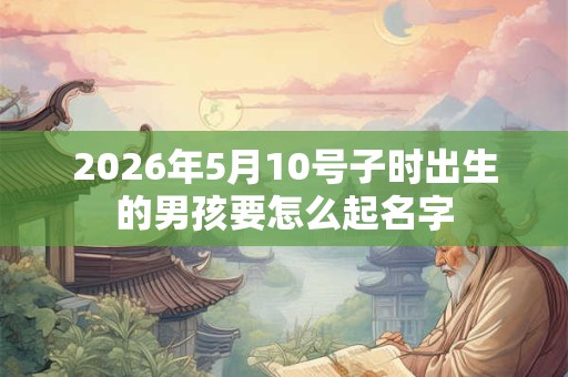 2026年5月10号子时出生的男孩要怎么起名字