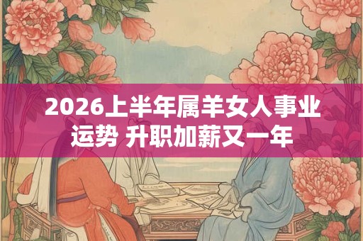 2026上半年属羊女人事业运势 升职加薪又一年