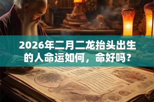 2026年二月二龙抬头出生的人命运如何,命好吗? 2026年二月二龙抬头出生的人命运如何,命好吗?