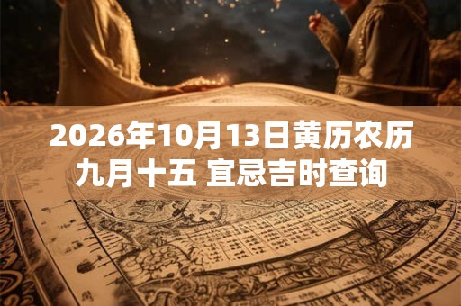 2026年10月13日黄历农历九月十五 宜忌吉时查询