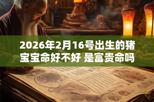2026年2月16号出生的猪宝宝命好不好 是富贵命吗