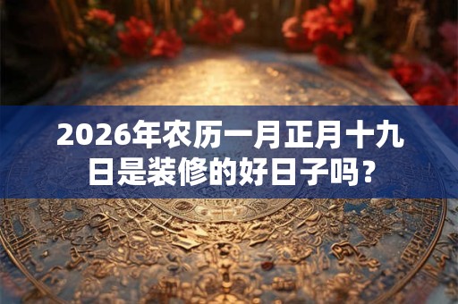 2026年农历一月正月十九日是装修的好日子吗? 2026年农历一月正月十九日是装修的好日子吗?