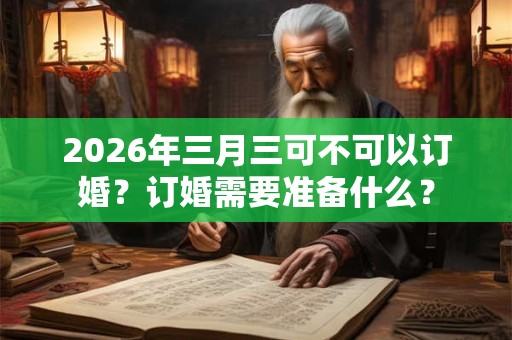 2026年三月三可不可以订婚？订婚需要准备什么？
