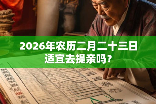 2026年农历二月二十三日适宜去提亲吗？