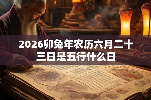 2026卯兔年农历六月二十三日是五行什么日
