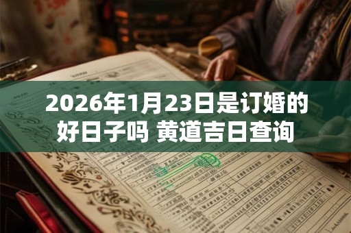 2026年1月23日是订婚的好日子吗 黄道吉日查询