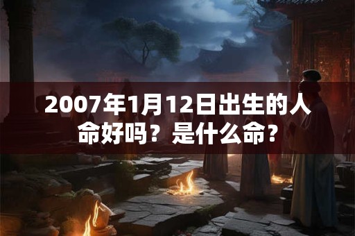 2007年1月12日出生的人命好吗？是什么命？
