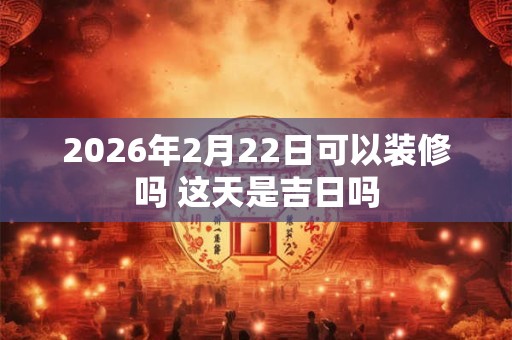 2026年2月22日可以装修吗 这天是吉日吗