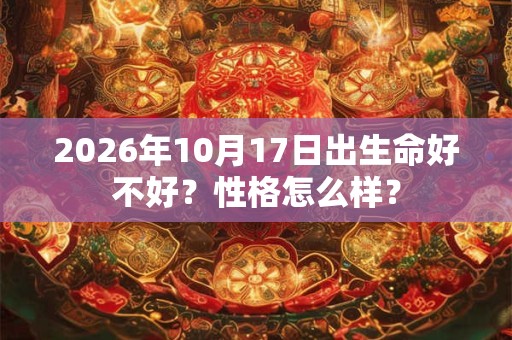 2026年10月17日出生命好不好？性格怎么样？