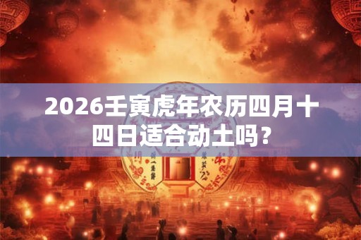 2026壬寅虎年农历四月十四日适合动土吗？